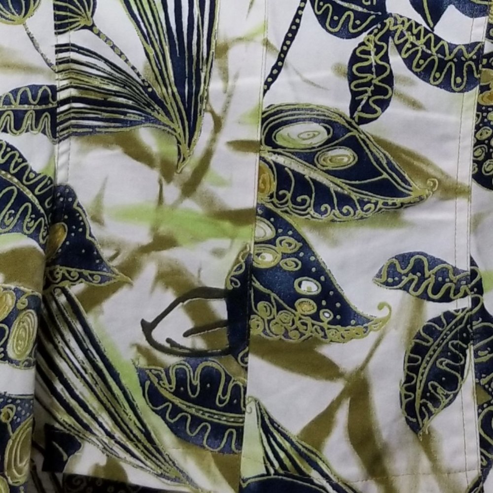 Women's 3/4 Sleeve Designer Blazer Europe's Neula Casual Jacket, Green Floral - Picture 7 of 8